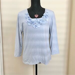 Ruby Rd. Floral Appliqué Top